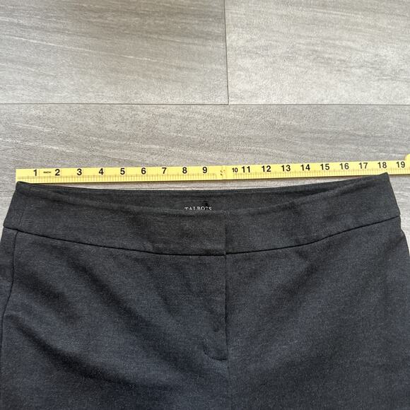 Talbots Signature Dark Gray Pants Size 14W Front Zip Lt-Mid Weight Stretch - Picture 4 of 7